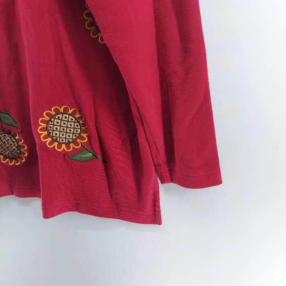 bechamel Red sunflower sweater size large - Picture 2 of 10
